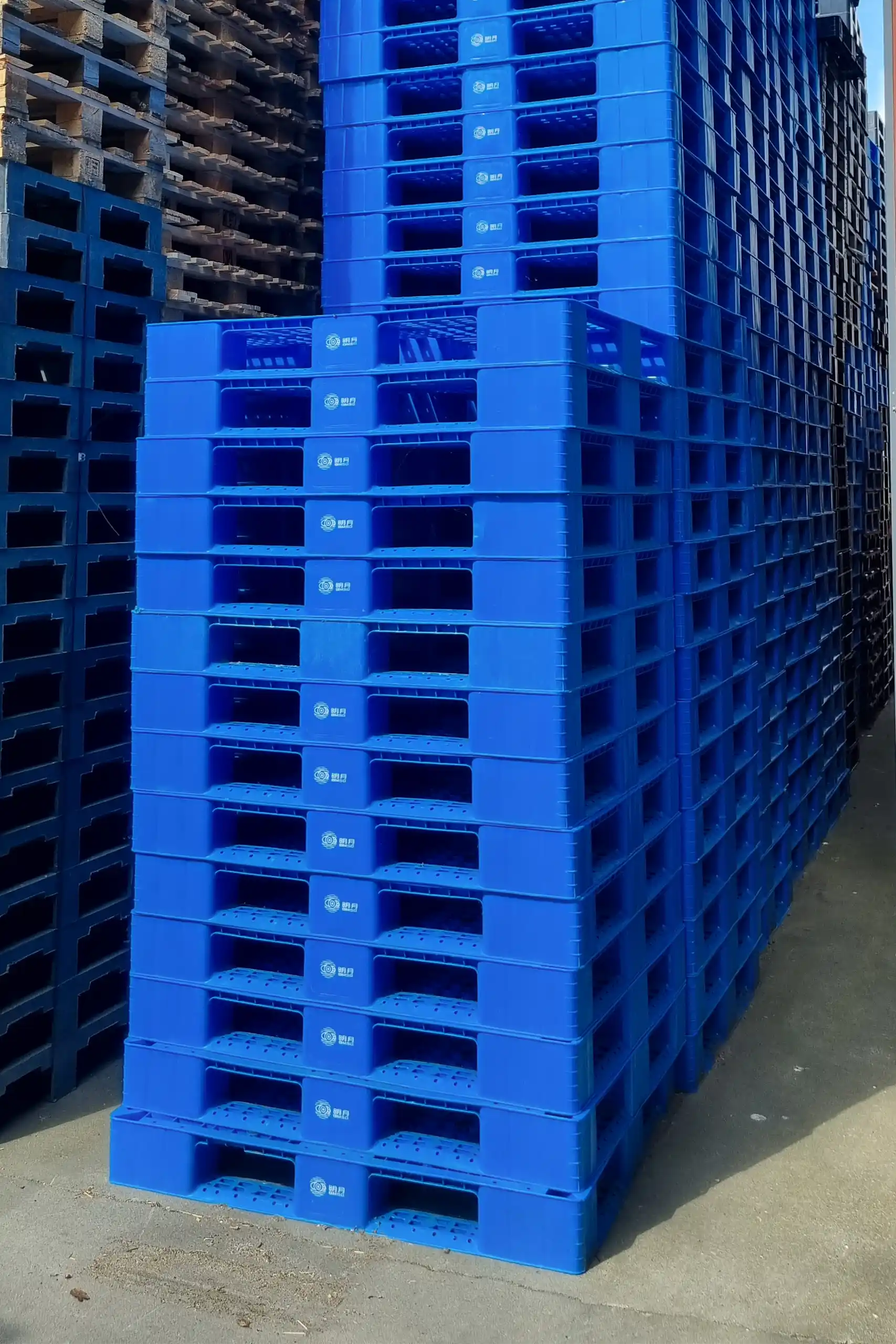 1000x1200 Blå plastpalle